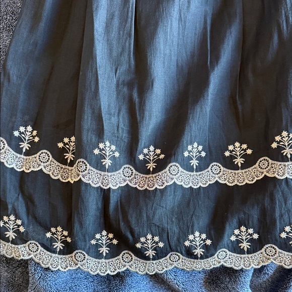 Ann Taylor Black Midi Dress with Embroidery - Picture 5 of 5